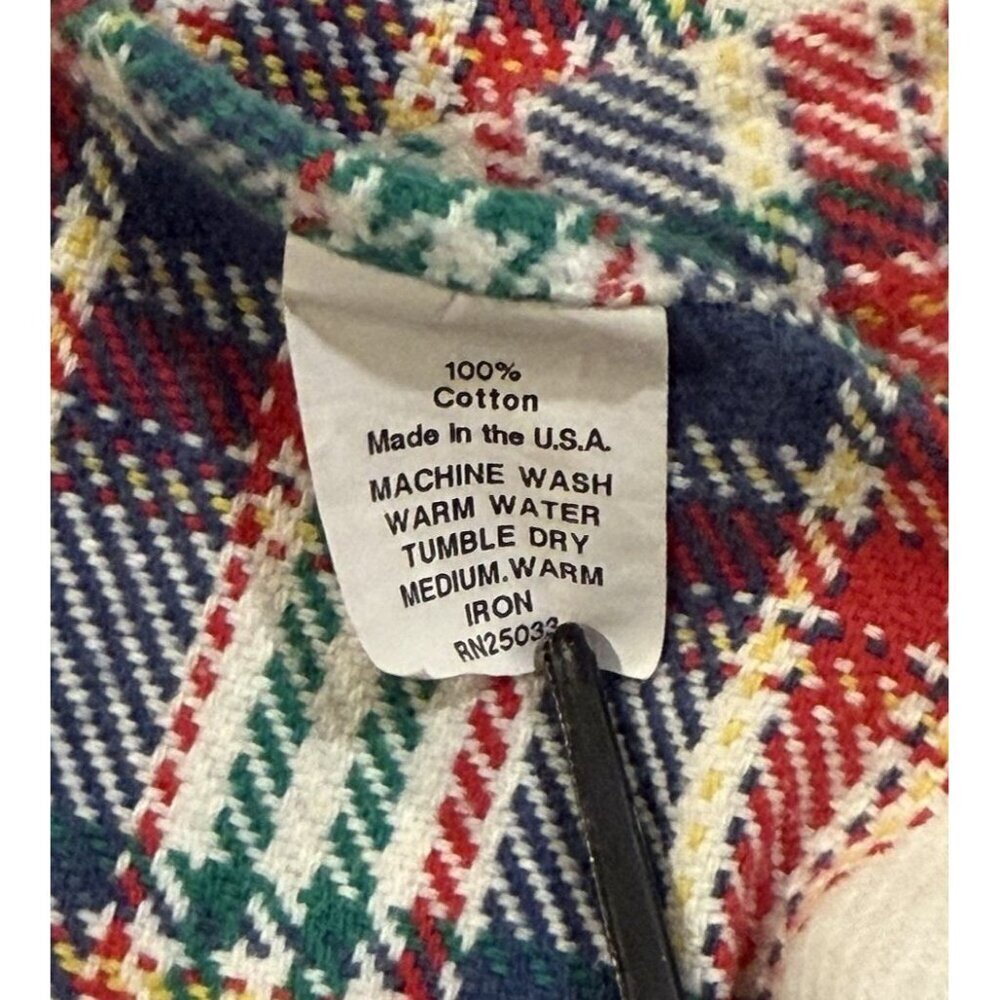 Whiteknuckler Brand Mens Size Medium Heavy Weight Rainbow Plaid Pearl Snap Shirt - Picture 4 of 6
